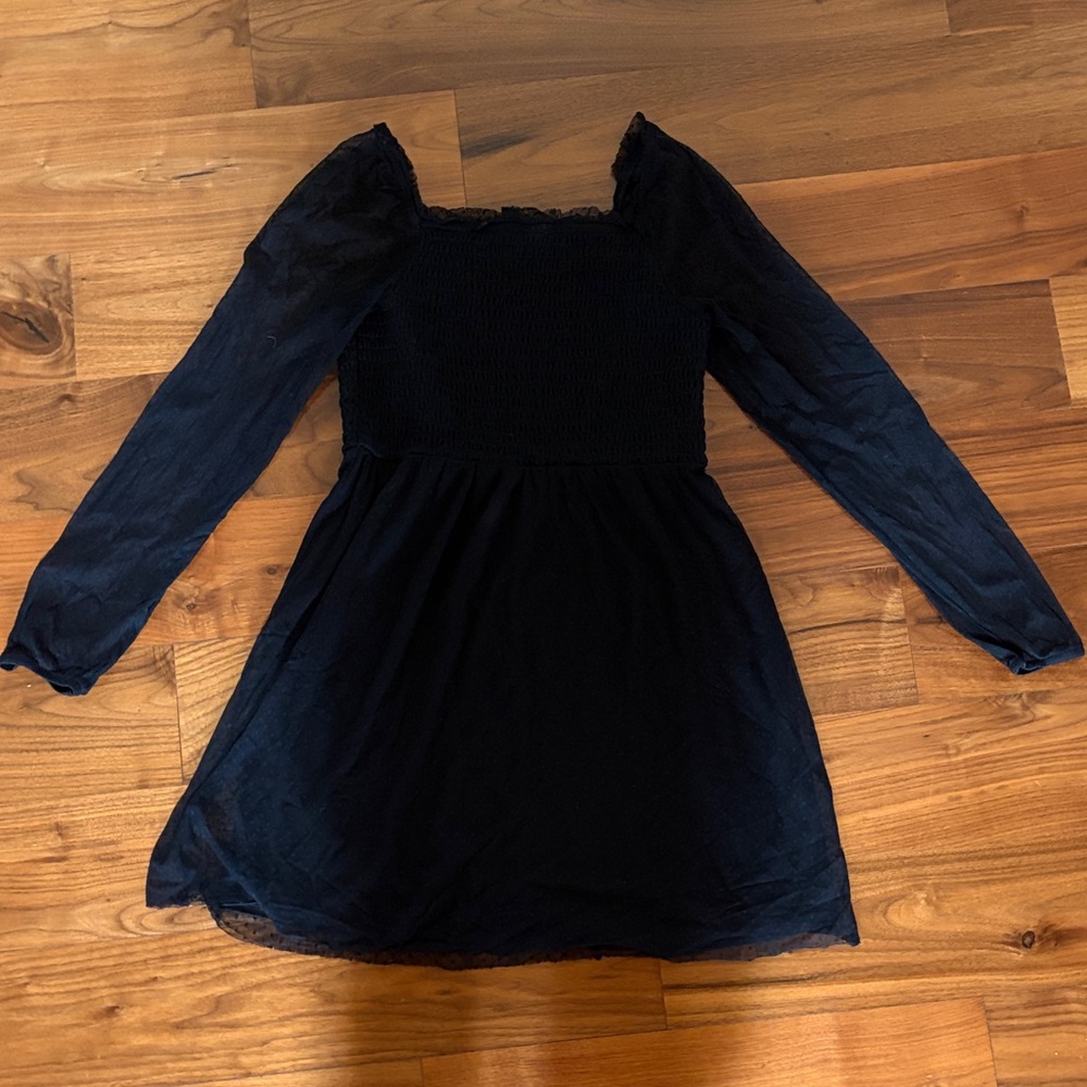 Art Class Black Long Sleeve Kids Dress